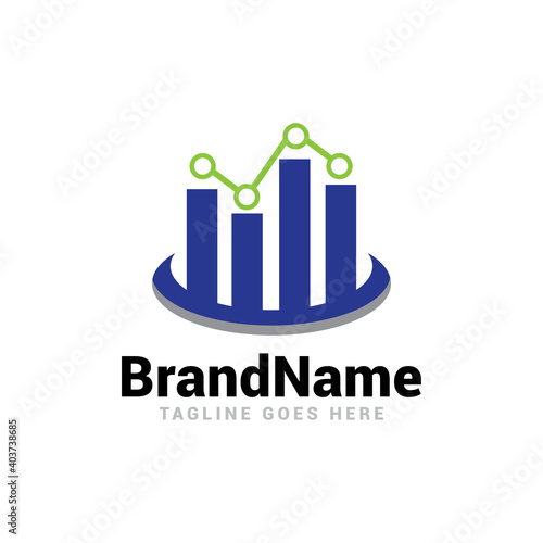 Finance chart logo icon vector template.