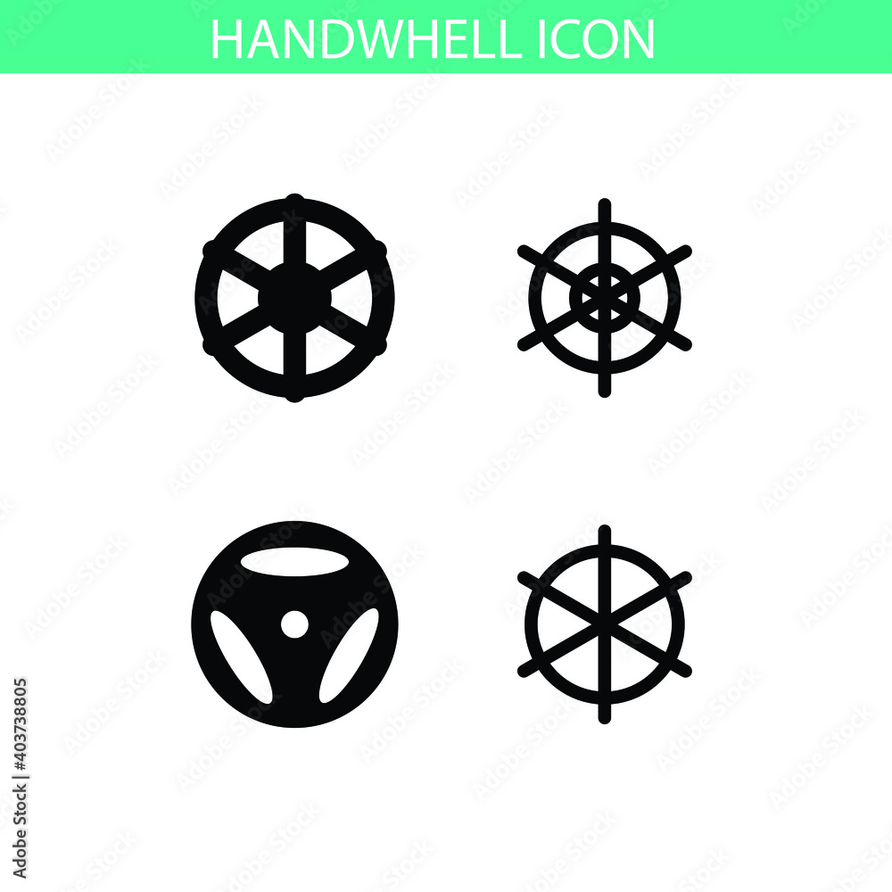 Naklejka premium Steering wheel icon set