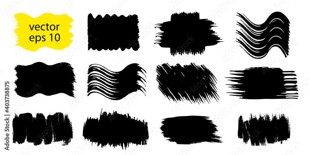 Vector collection of paint stains, brush strokes, splashes, isolated, on a transparent background. Abstract elements for creative decoration. Vector collection of paint stains, brush strokes, splashes, isolated, on a transparent background. Abstract elements for creative decoration.