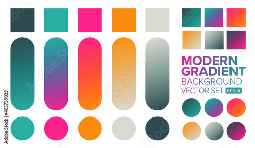 Vector Gradient Background. Set of gradient vector eps file. UX UI design resource.