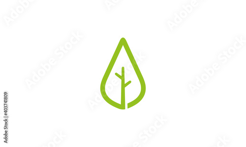 Creative Vector Illustration Logo Design. Tree Minimalist Concept.