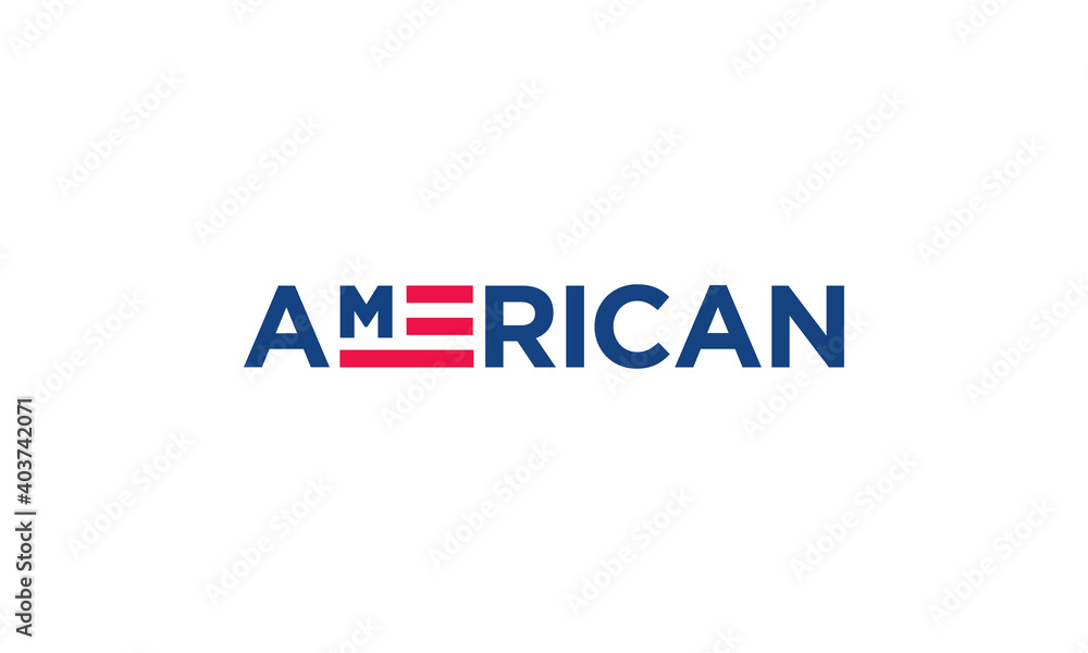 Creative Vector Illustration Logo Design. American Flag Concept. Creative Vector Illustration Logo Design. American Flag Concept.