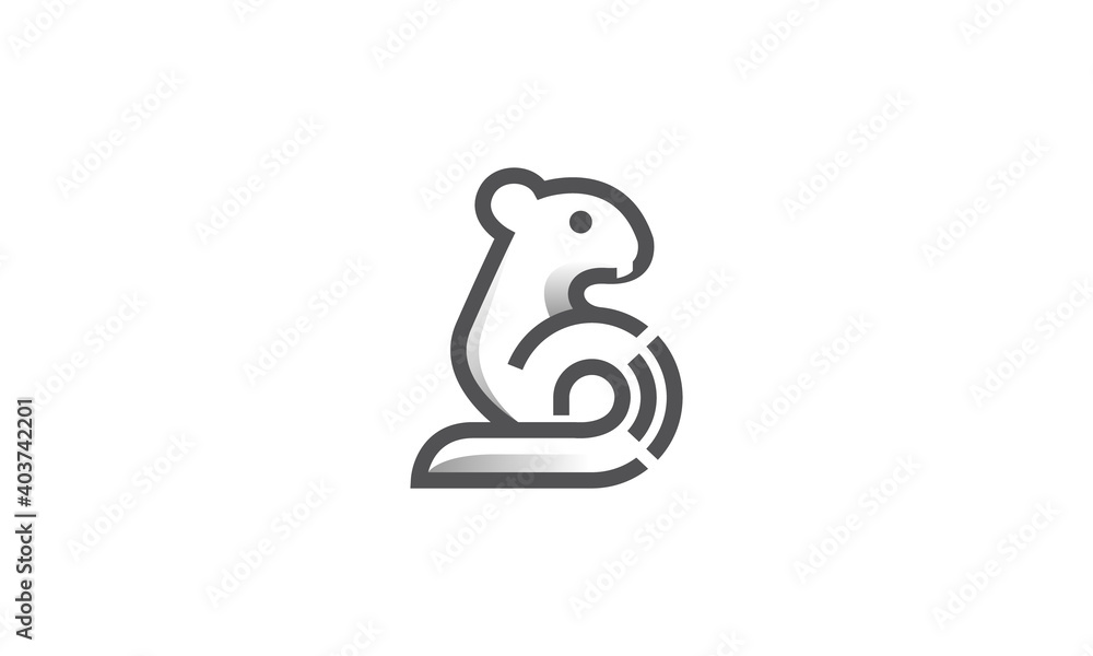 Creative Vector Illustration Logo Design. Squirrel Wifi Concept. Creative Vector Illustration Logo Design. Squirrel Wifi Concept.