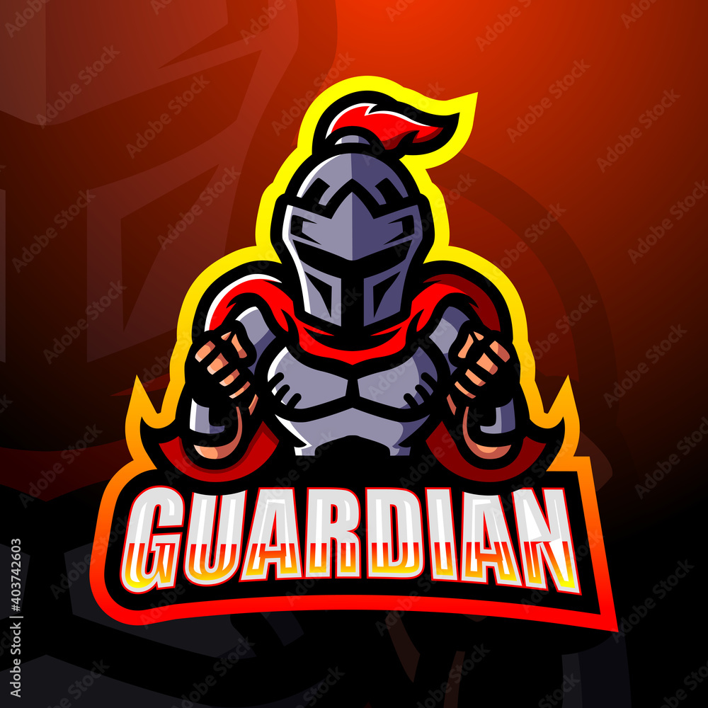 Guardian mascot esport logo design Guardian mascot esport logo design