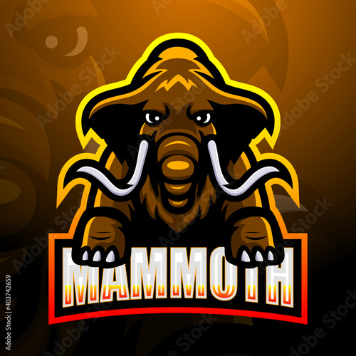 Mammoth mascot esport logo design