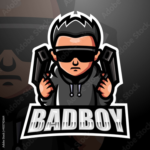 Bad boy mascot esport logo design