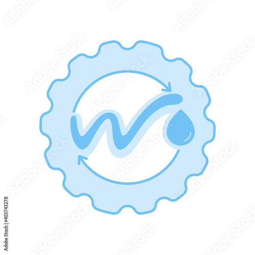 Water management. Control and manage the optimum use of water resources. Vector illustration outline flat design style.