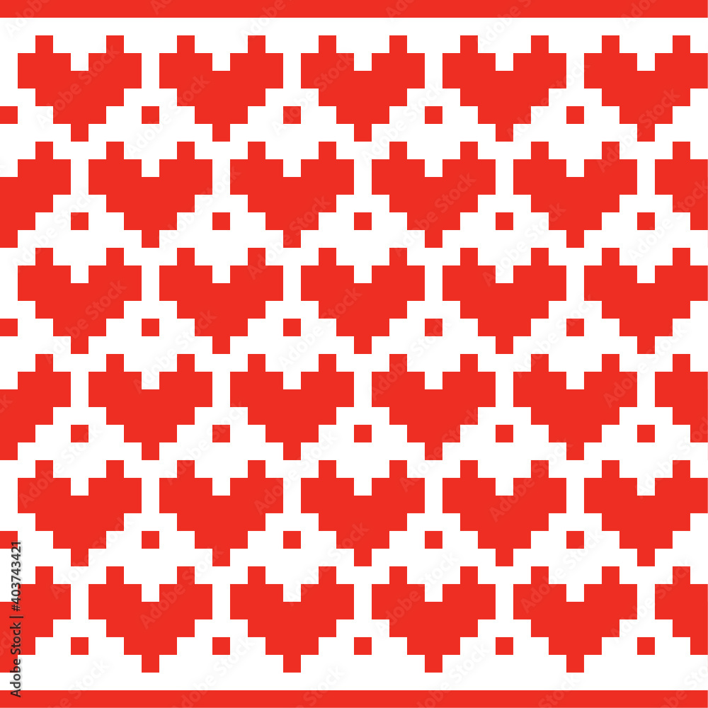 Fototapeta premium seamless pattern with hearts