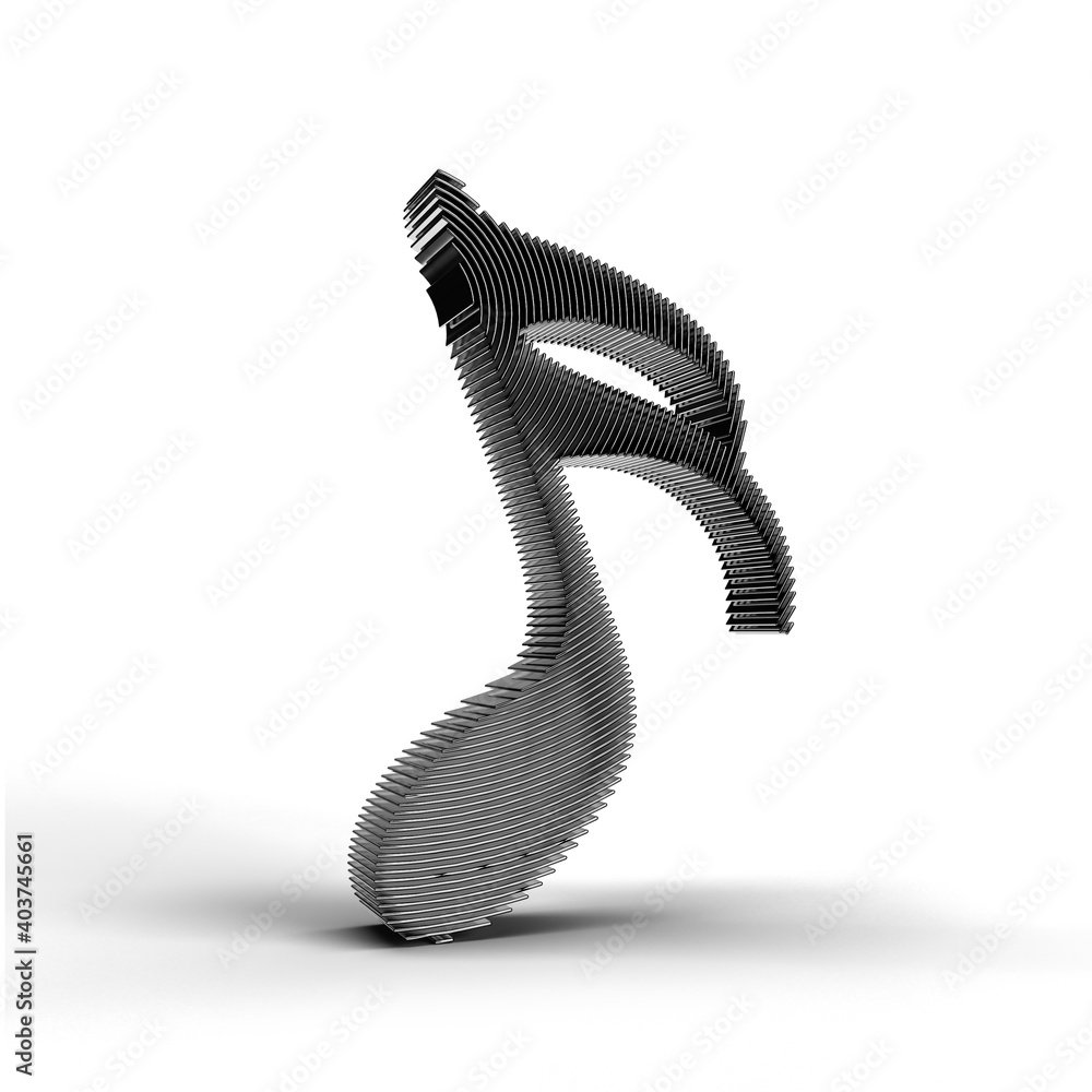 3D Render Music Notes illustration Design. 3D Render Music Notes illustration Design.