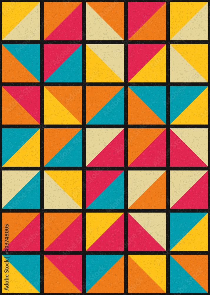 Abstract Geometric Pattern generative computational art illustration