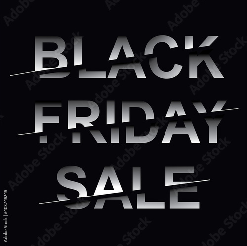 Black Friday Sale vector illustration.
