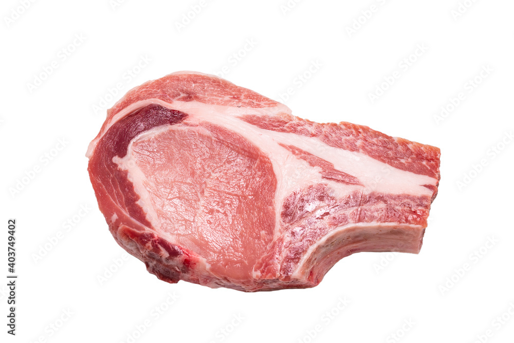Raw pork isolated on white background. Raw pork isolated on white background.