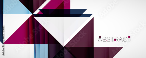 Geometric abstract background. Techno color triangle shapes. Vector illustration for covers, banners, flyers and posters and other designs