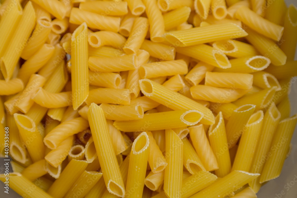 Short noodles close-up food, food, cooking ingredient Short noodles close-up food, food, cooking ingredient