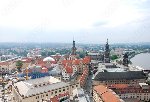 Panorama der Altstadt von Dresden  Sachsen