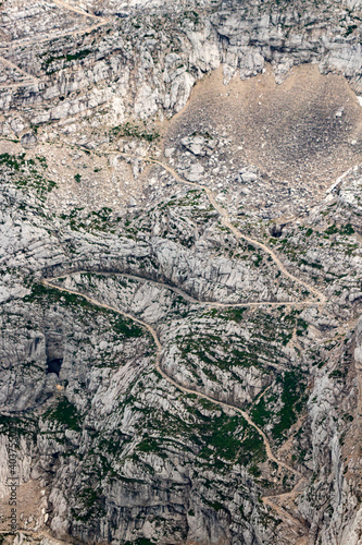 Trail towards Triglav mountain peak 