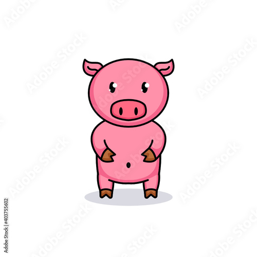 Cut pig in love valentine s Day