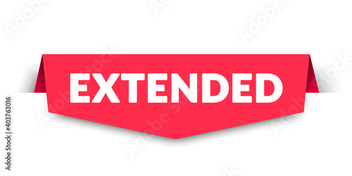 Vector Illustration Red Extended Banner