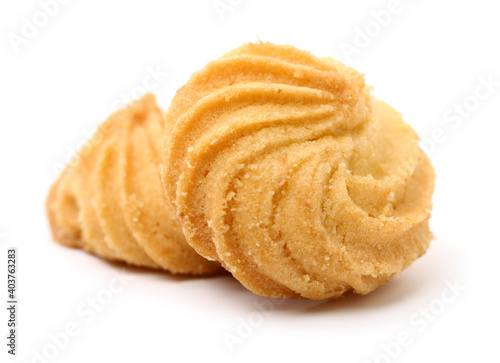 Cookies on white background