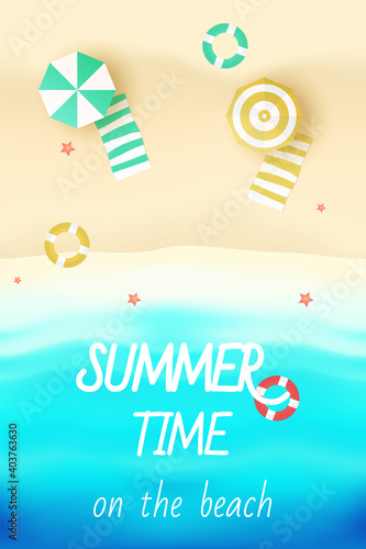 It s Summer Time on the beach vector illustration