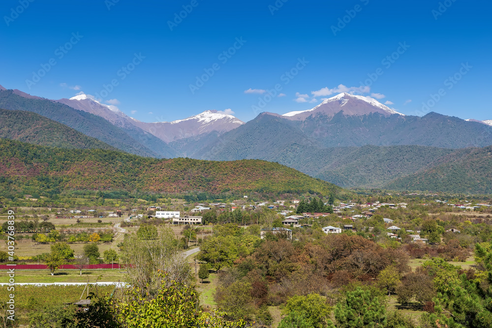 View of Alazani valley, Kakheti, Georgia