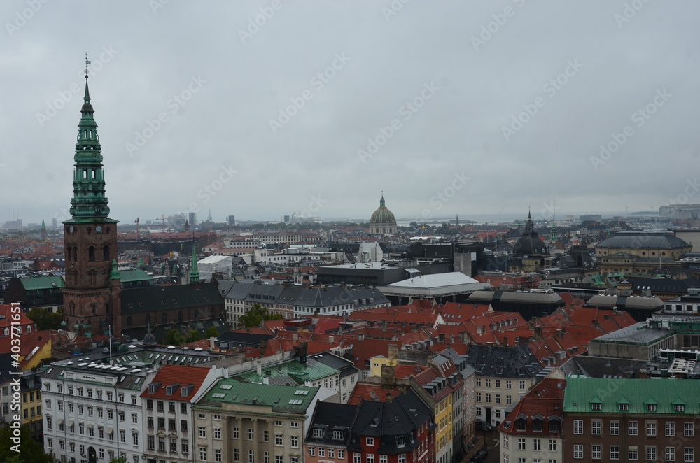 Rainy day in Copenhagenen Denmark