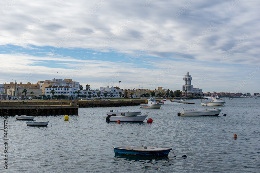 the fishing port and harbor at Isla Cristina in Andalusia