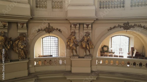 Wallpaper Mural Interior of church. Unique view from a drone flying inside a church.  Torontodigital.ca