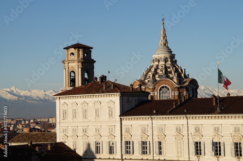 Italy, Turin: panoramic view of the Royal Palace