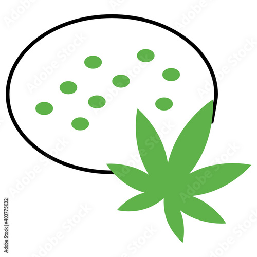 Marijuana flavour biscuit cookies concept vector color icon design, Marijuana and psychoactive drug Symbol on white background, Hashish and Hemp Sign,