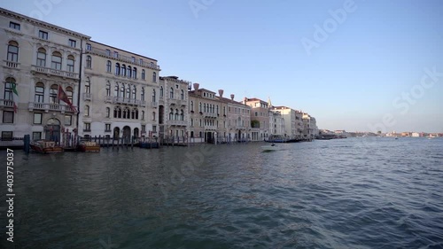 Wallpaper Mural Floating on a boat in the Grand canal looking at the colorful buildings at the sunset, Venice Italy Torontodigital.ca