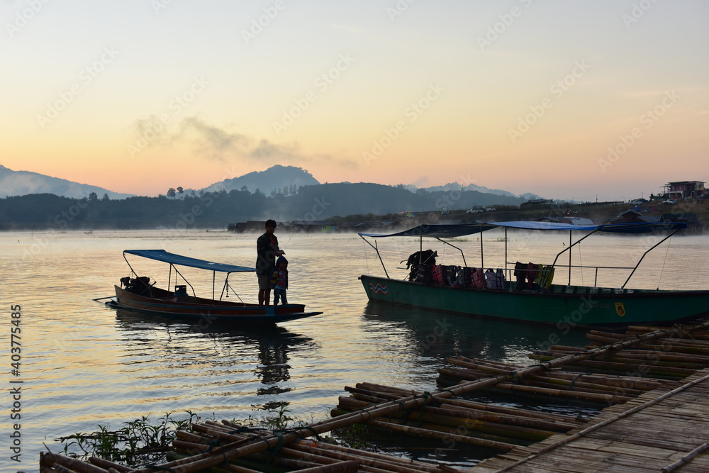 Tourism and trade atmosphere in Mon community area at Phan Mai Utmanusorn, Sangkhlaburi District, Kanchanaburi Province, Thailand, from 2021-January-01 Tourism and trade atmosphere in Mon community area at Phan Mai Utmanusorn, Sangkhlaburi District, Kanchanaburi Province, Thailand, from 2021-January-01