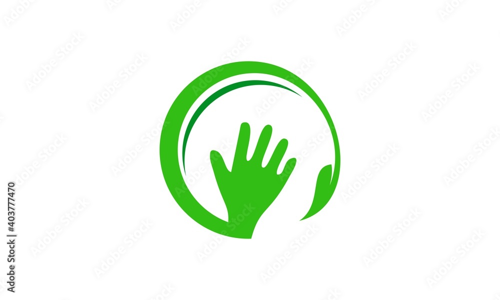 Obraz premium care hand logo