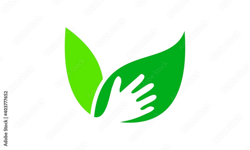 leaf hand vector icon leaf hand vector icon