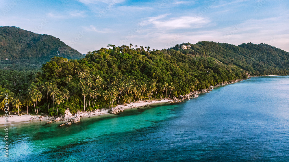 thailand koh samui taling ngam beach, top view thailand koh samui taling ngam beach, top view