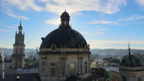 Wallpaper Mural Aerial view of the church. Blue sky with white clouds on the background. Torontodigital.ca