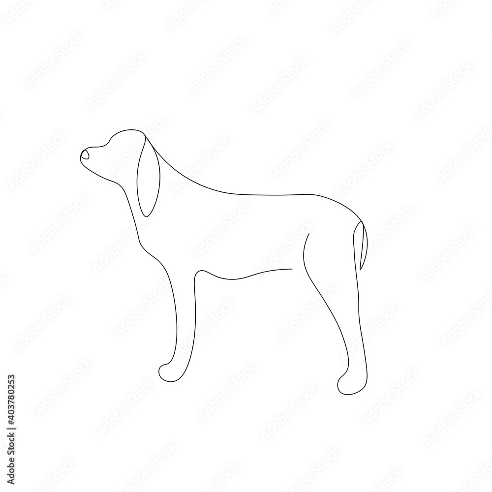 Dog on white background silhouette vector illustration Dog on white background silhouette vector illustration