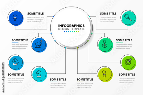 Infographic design template. Creative concept with 8 steps