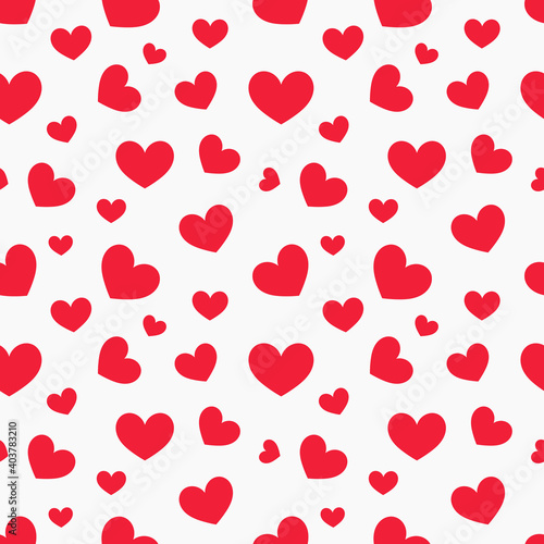 Red hearts pattern background.