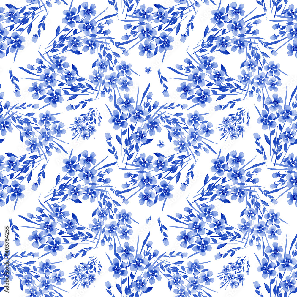 seamless pattern abstracts floral composition