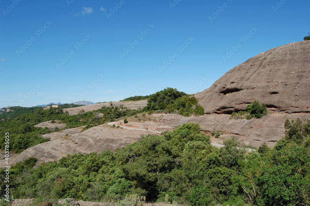 Panorama of the mountains and forests of La Mola, in Catalonia. Catalunya, Bages, Barcelona.
Panorama of the mountains and forests of La Mola, in Catalonia. Catalunya, Bages, Barcelona.