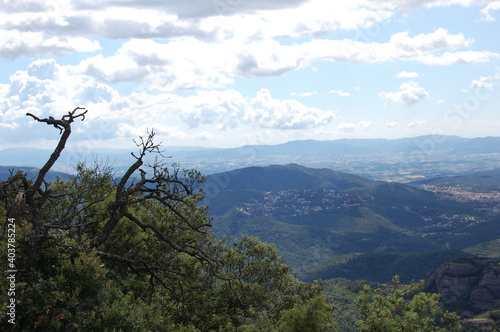Panorama of the mountains and forests of La Mola, in Catalonia. Catalunya, Bages, Barcelona.
 photo