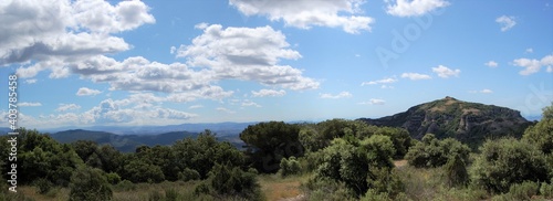 Panorama of the mountains and forests of La Mola, in Catalonia. Catalunya, Bages, Barcelona.
 photo