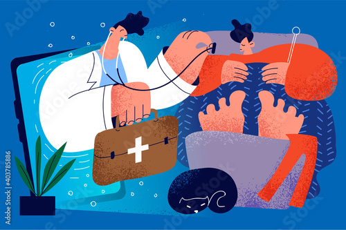 Healthcare, telehealth, medicine online concept