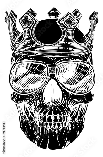 A human skeleton skull wear...