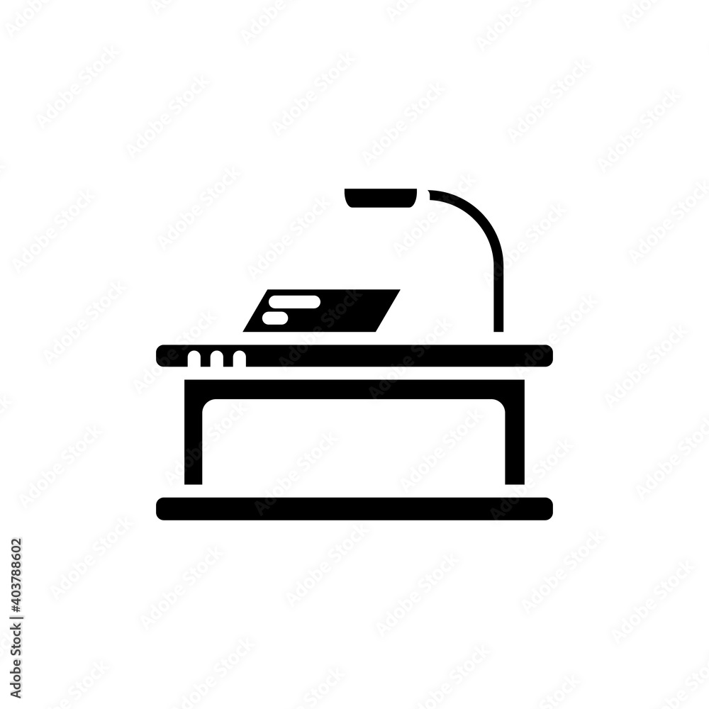 Smart table glyph icon. Flexible work surface filled flat sign. Smart emerging technologies. Contemporary workplace. Futuristic office workspace innovations. Isolated silhouette vector illustration Smart table glyph icon. Flexible work surface filled flat sign. Smart emerging technologies. Contemporary workplace. Futuristic office workspace innovations. Isolated silhouette vector illustration