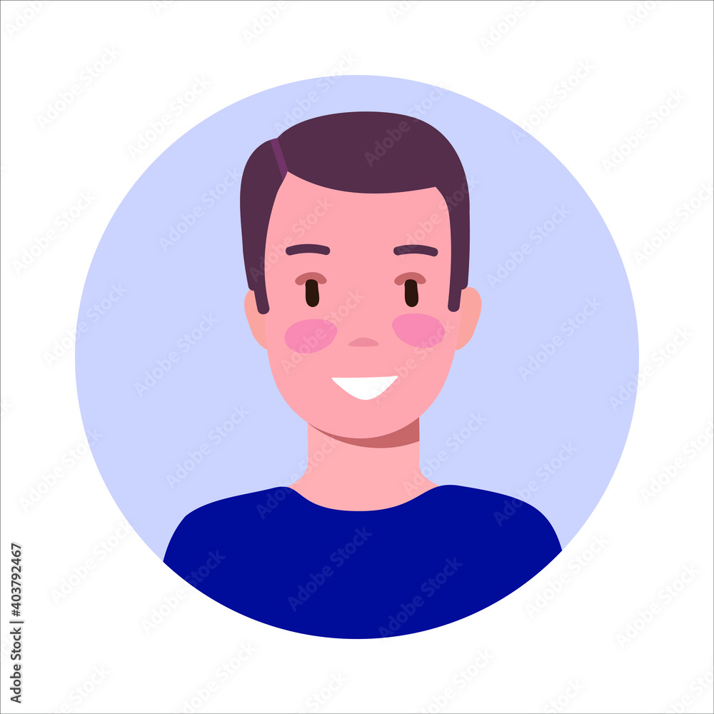 man portrait in circle on the white background man portrait in circle on the white background