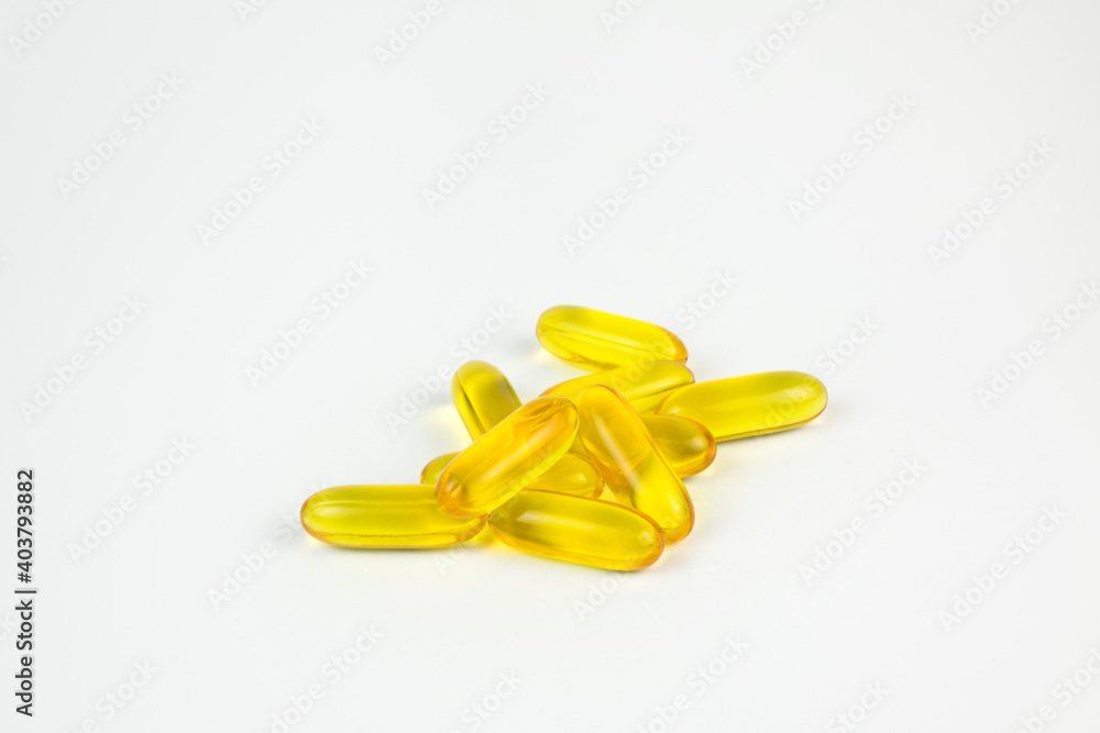 Pills on a white background Pills on a white background