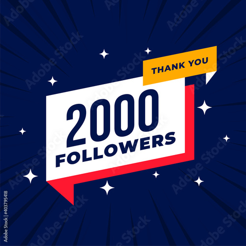 2000 followers network of social media connection photo