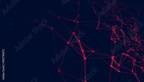 low poly network mesh connection background design © starlineart